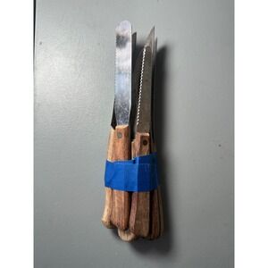 Old Homestead Lifetime Cutlery Steak Knife Set Wood Handle Stainless Japan